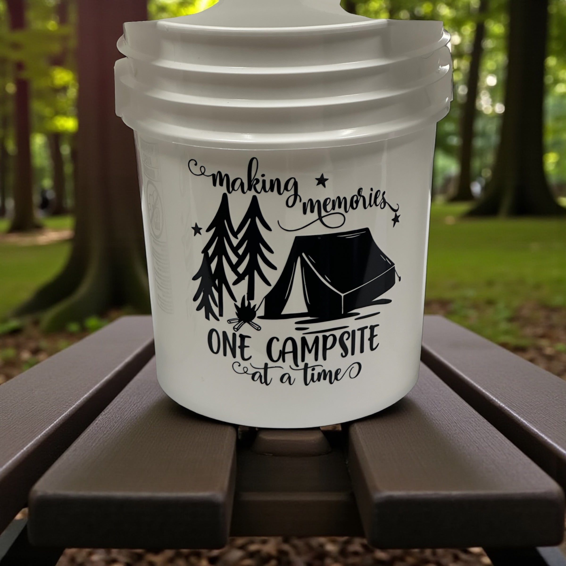 Lighted Camping Bucket "Making Memories - tent"