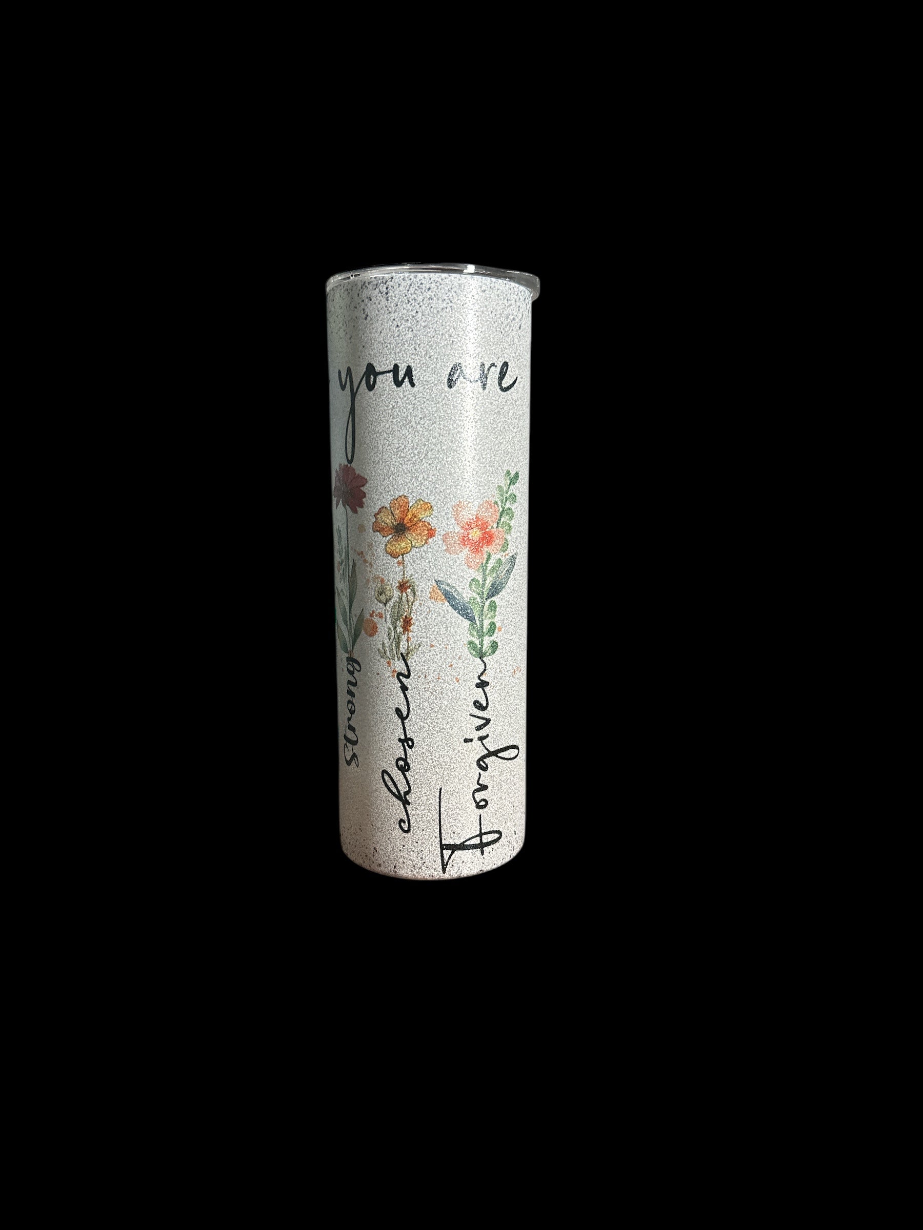 “God Says You Are”  Glitter Tumbler