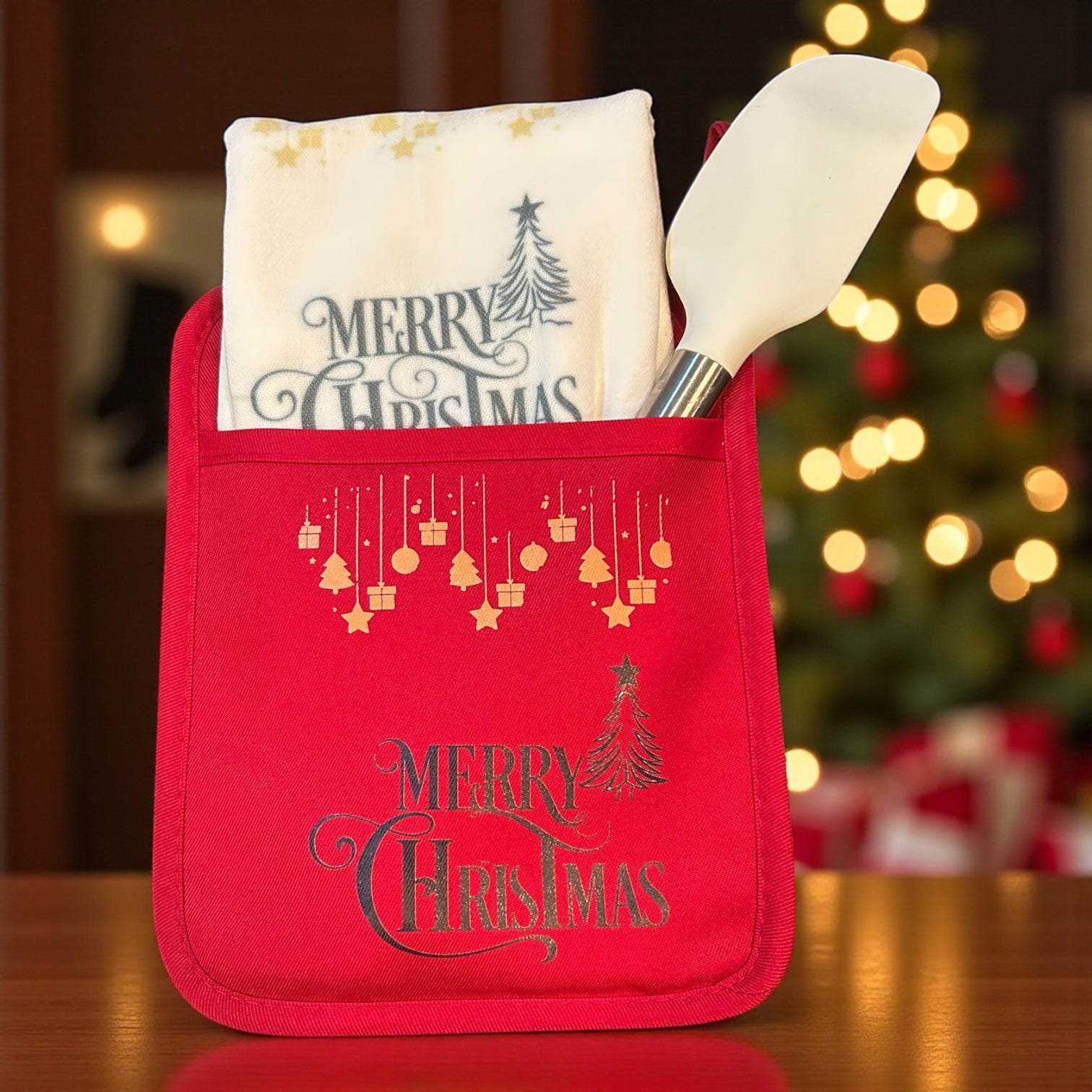 Christmas Oven Mitt Gift Set "Merry Christmas"