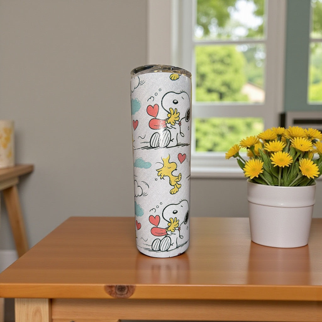 "Snoopy and Woodstock”  tumbler