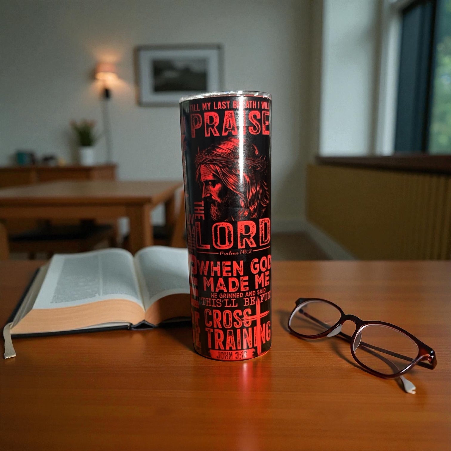 “By His Grace and Blood” Tumbler