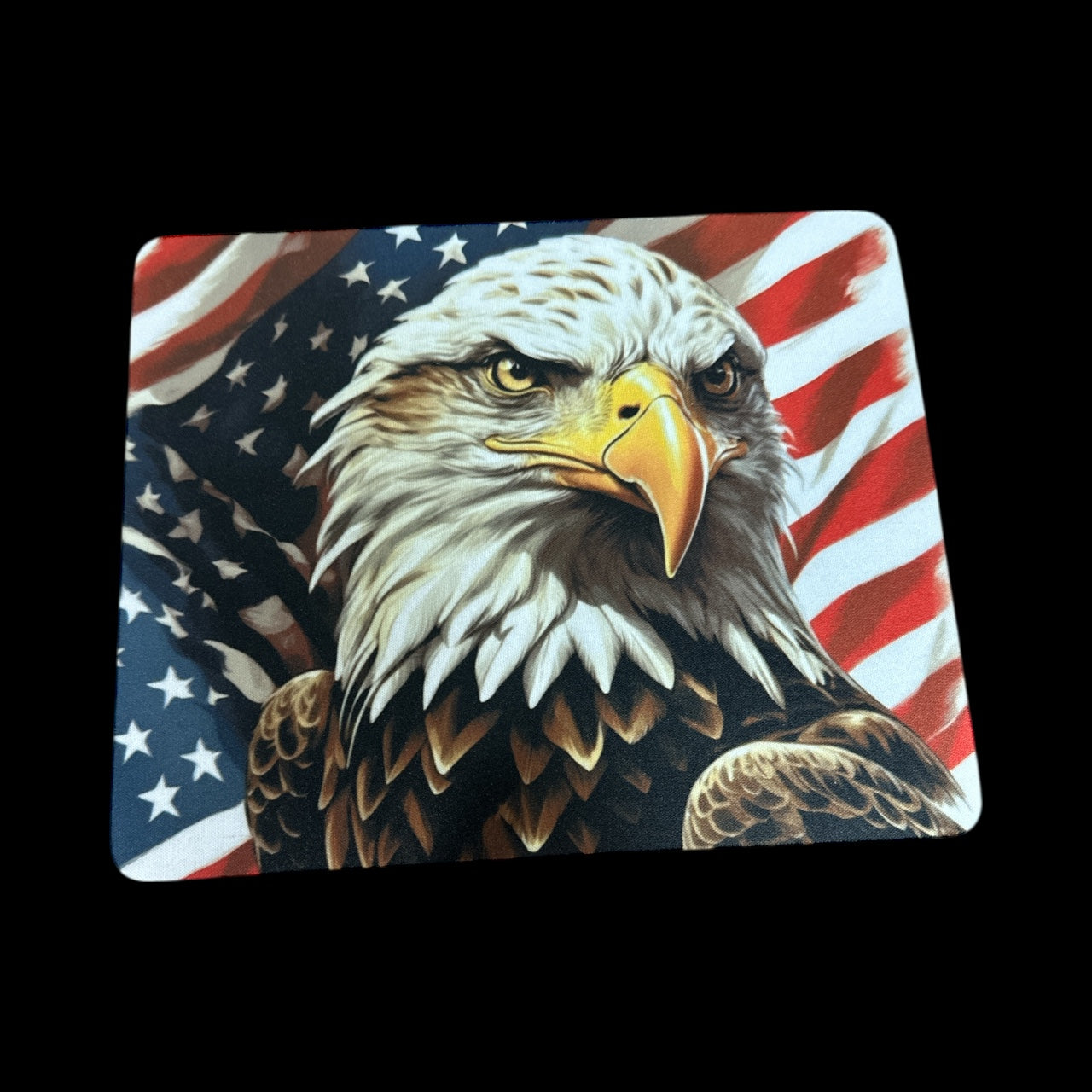 American Flag and Bald Eagle Mouse Pad