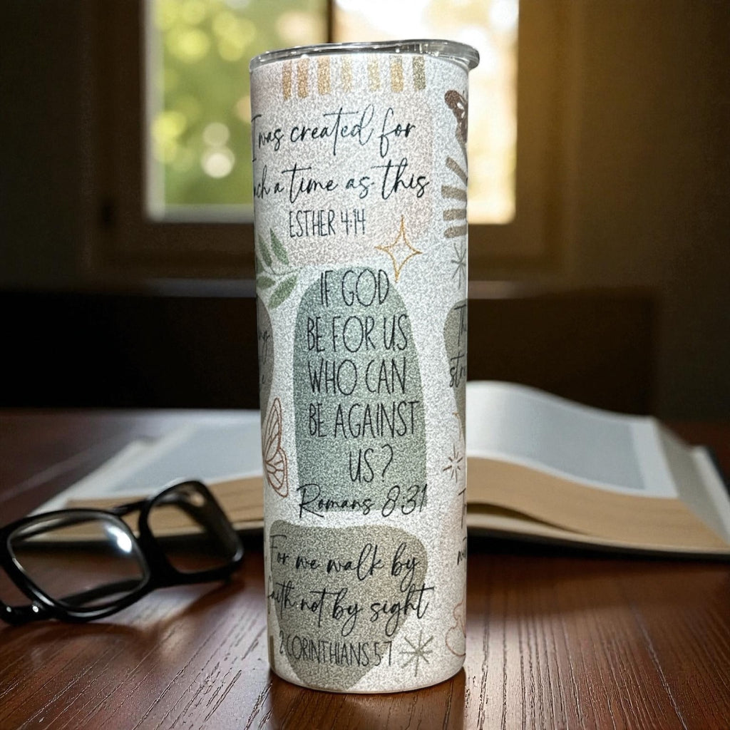 “With God Nothing Shall Be Impossible” and Other Scriptures Tumbler – 20 oz.
