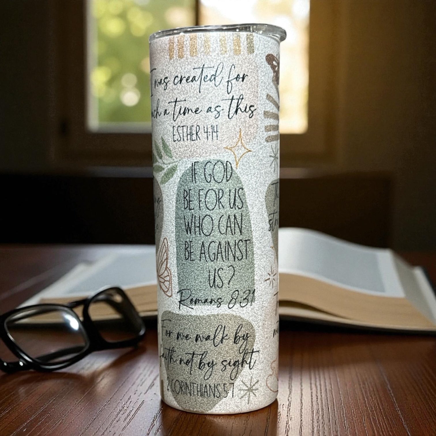 “With God Nothing Shall Be Impossible” and Other Scriptures Tumbler – 20 oz.