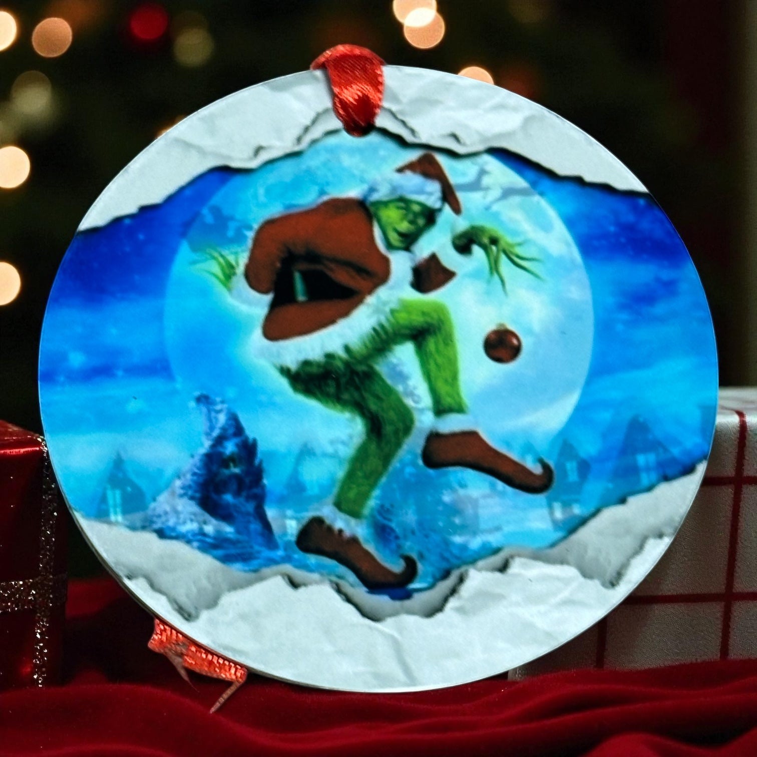 “Sneaky Grinch” Christmas Ornament