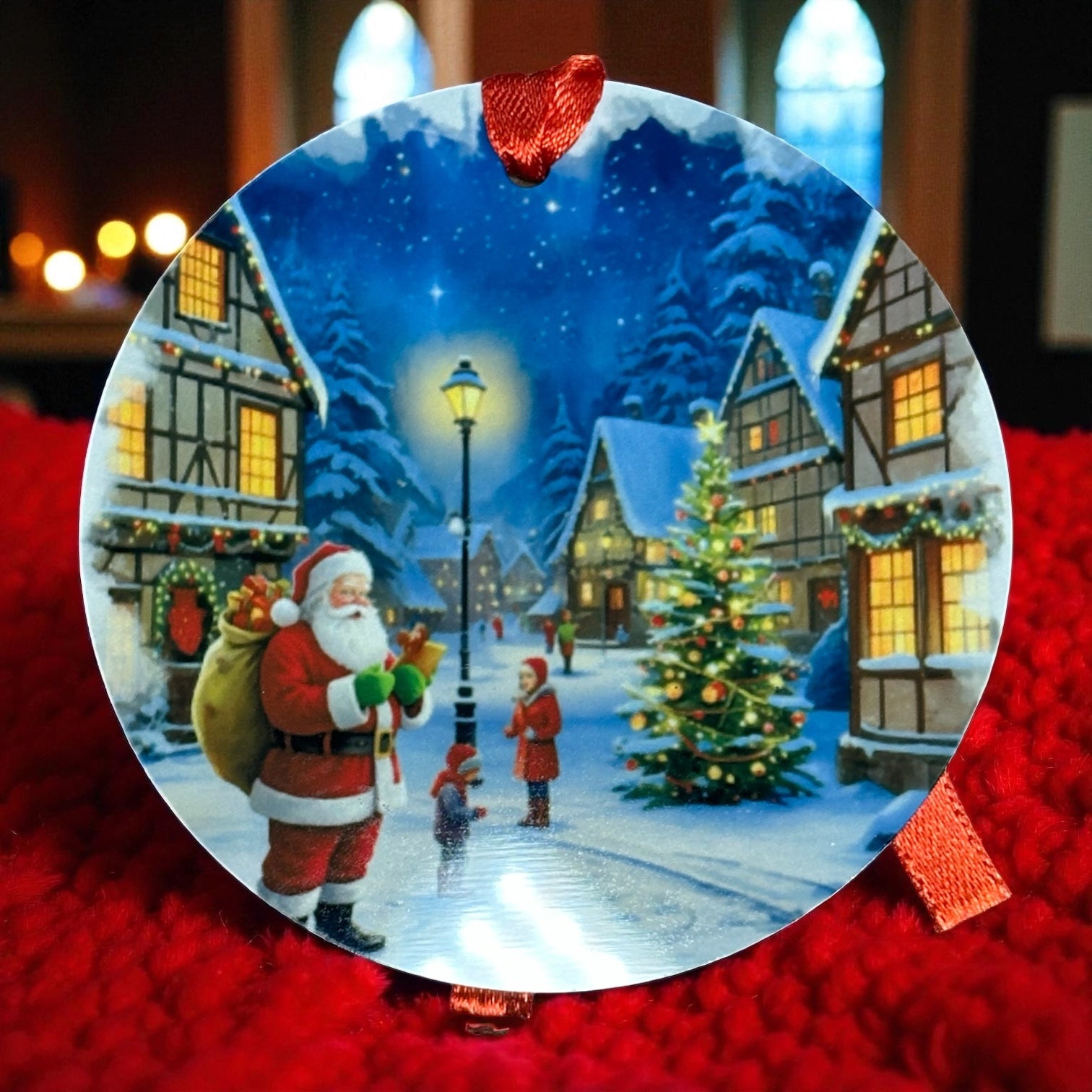 “Santa Town” Christmas Ornament