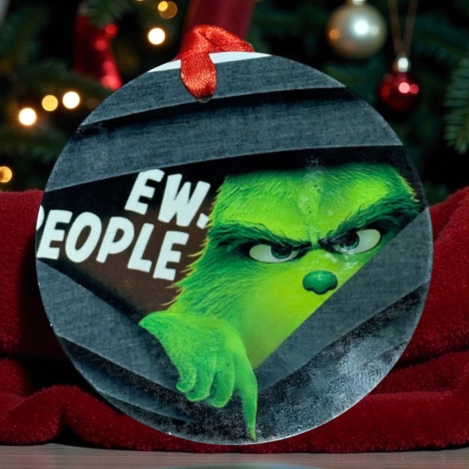 “Ewww People – Grinch” Christmas Ornament