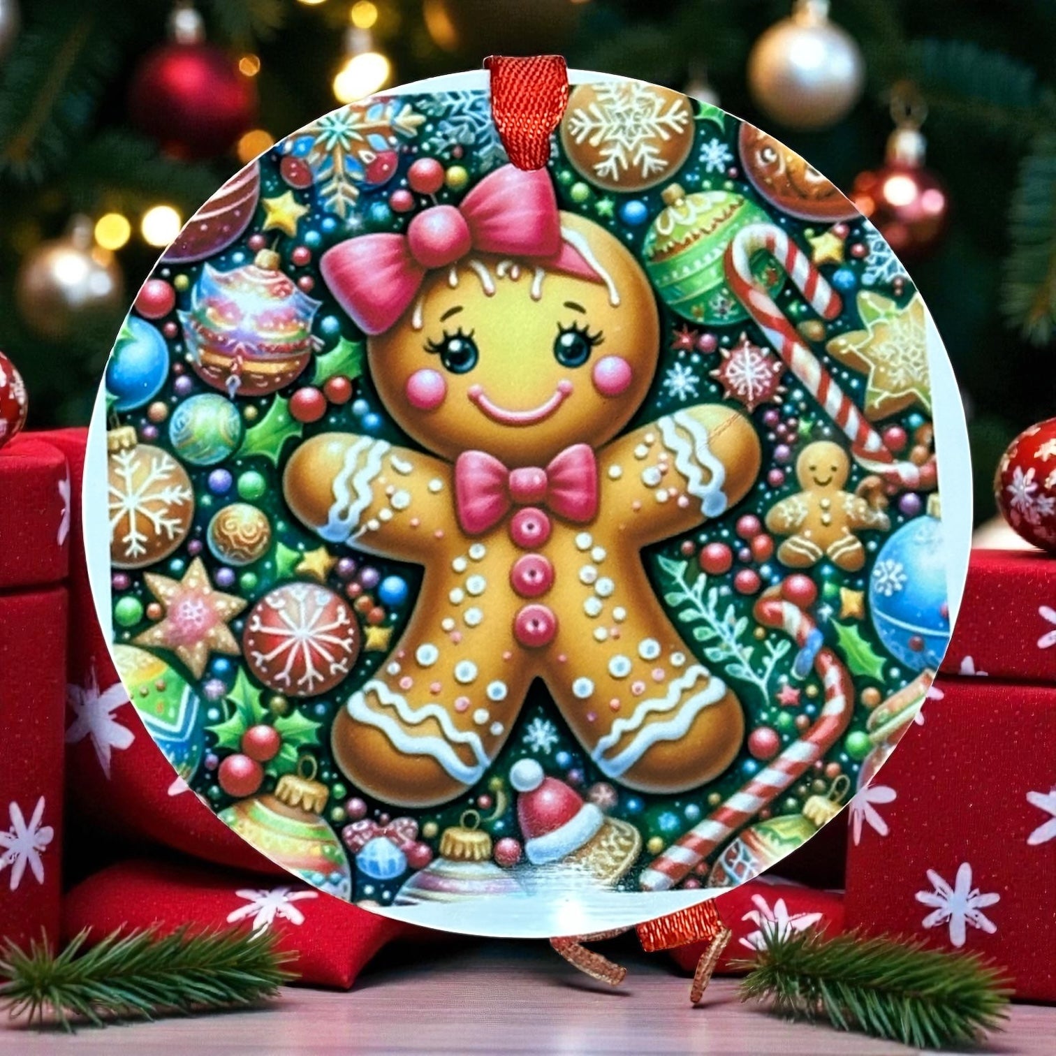 “Gingerbread Girl” Christmas Ornament