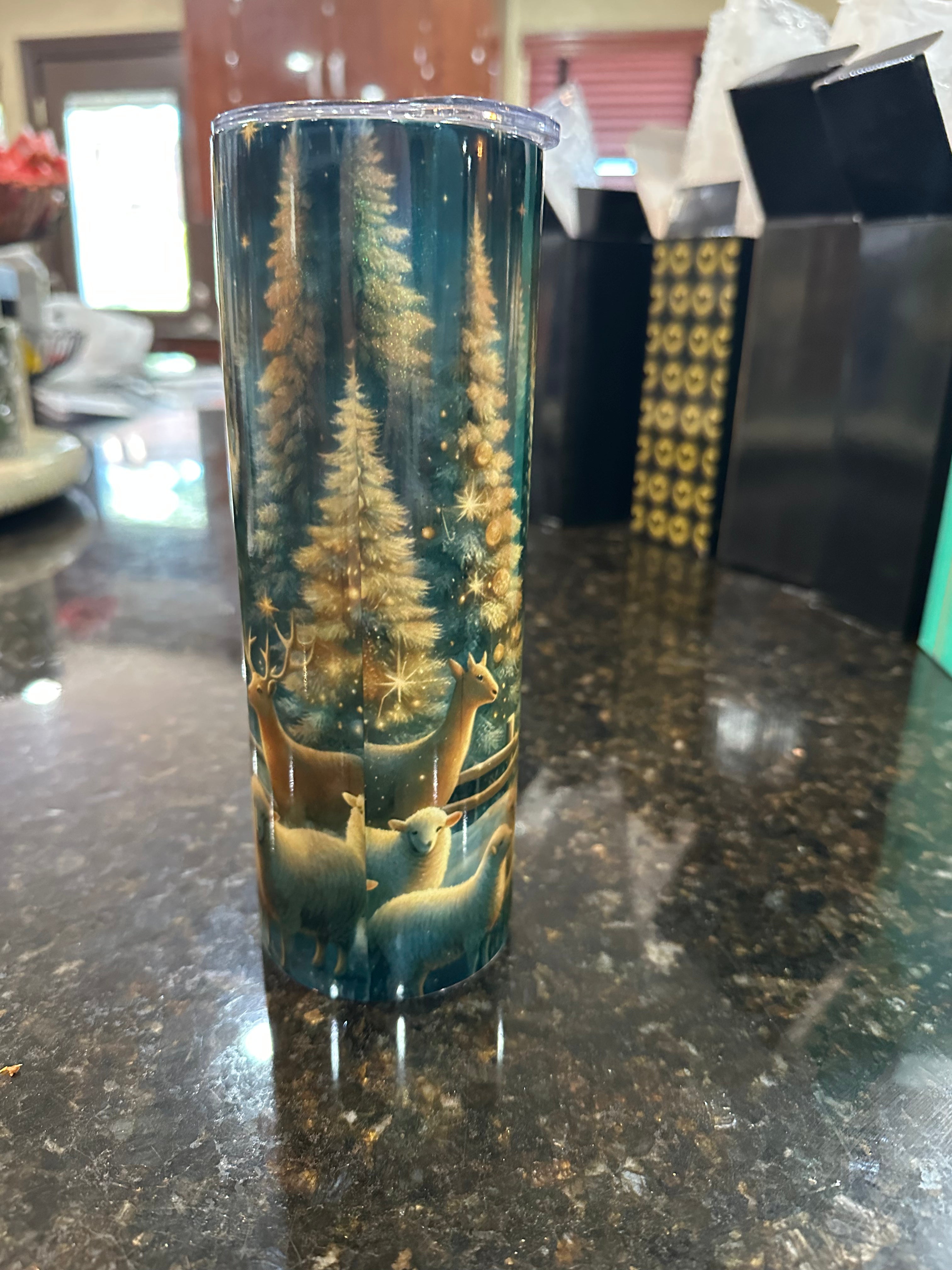 “Away in a Manger” tumbler