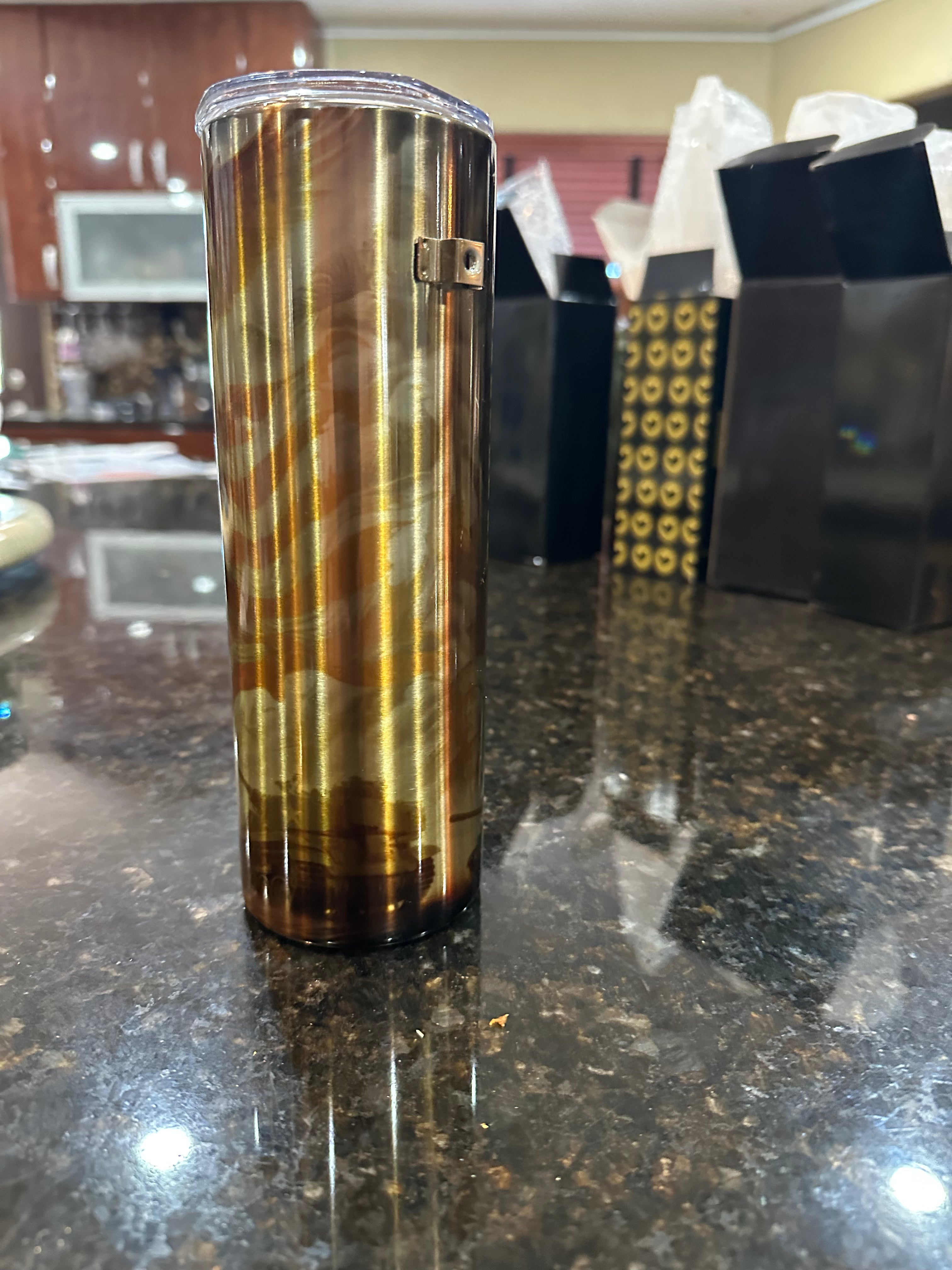 “American Soldier” tumbler with handle