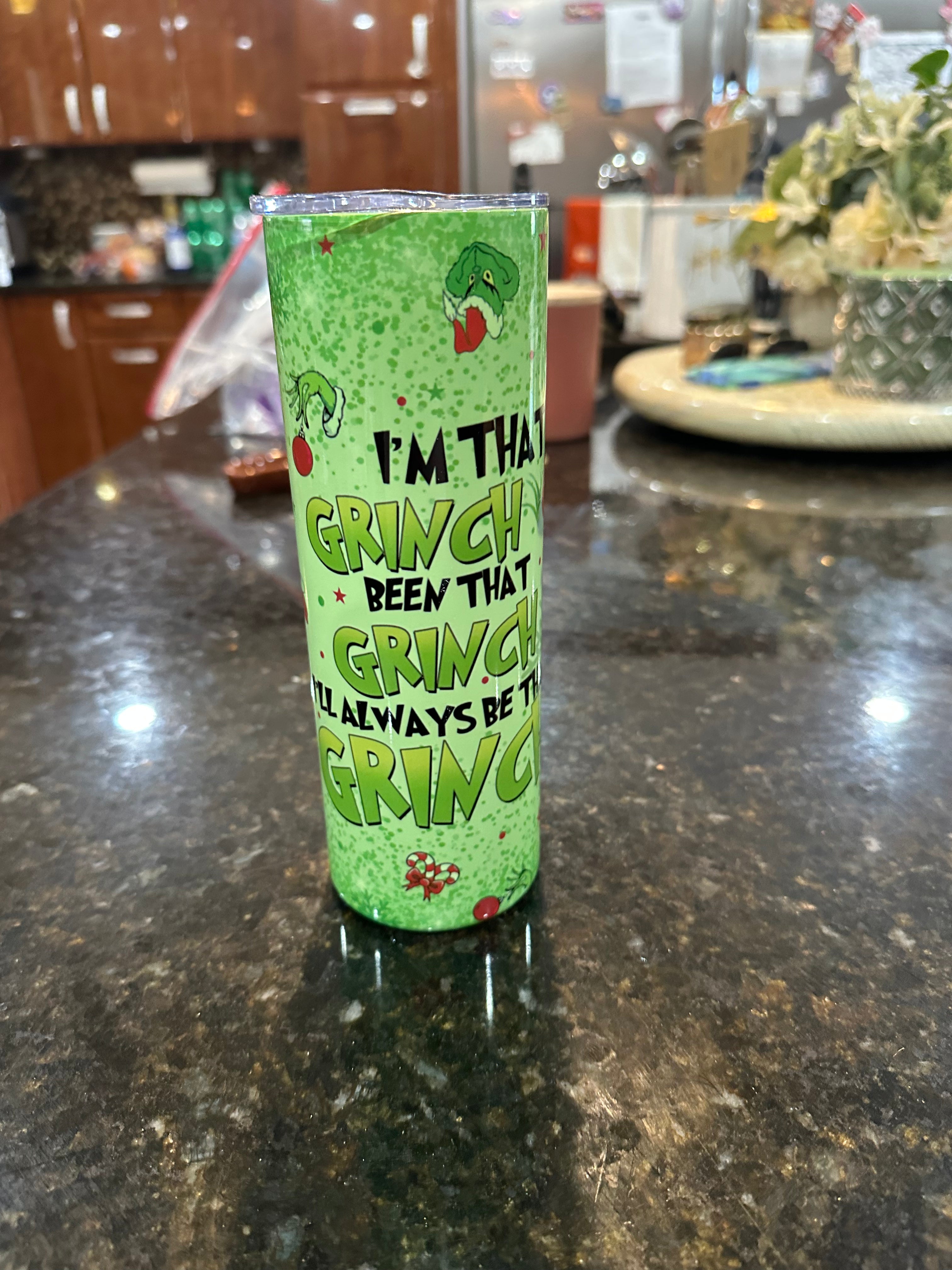 “The Green Grinch” tumbler