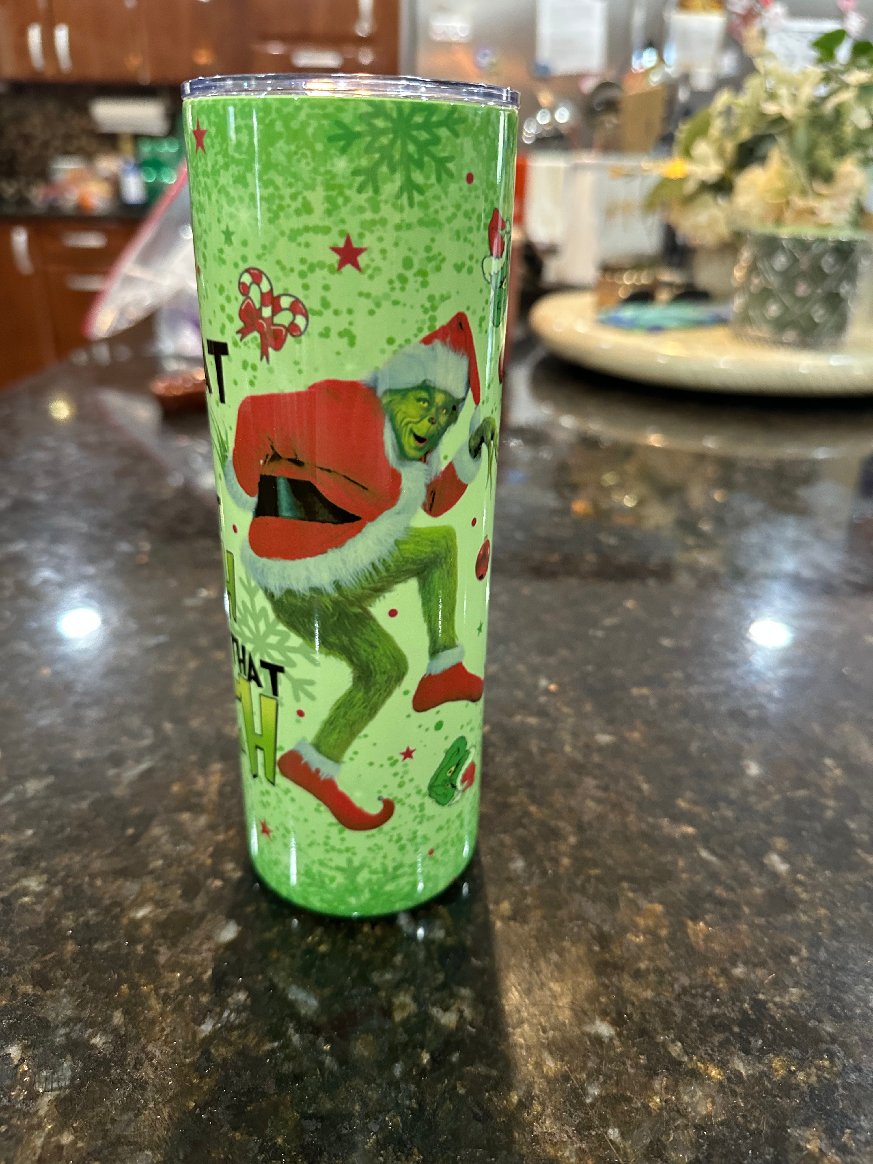 “The Green Grinch” tumbler