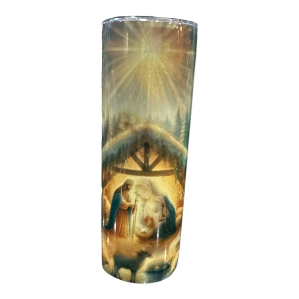 “Away in a Manger” tumbler