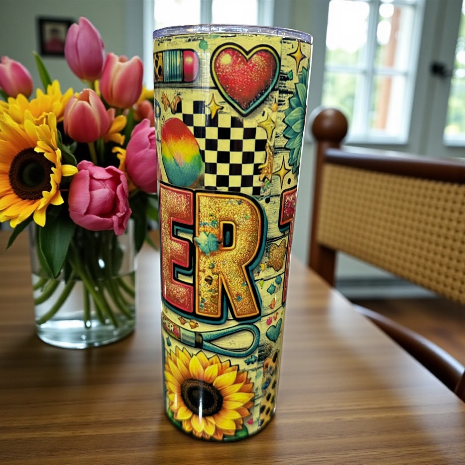 “Teacher” yellow tumbler