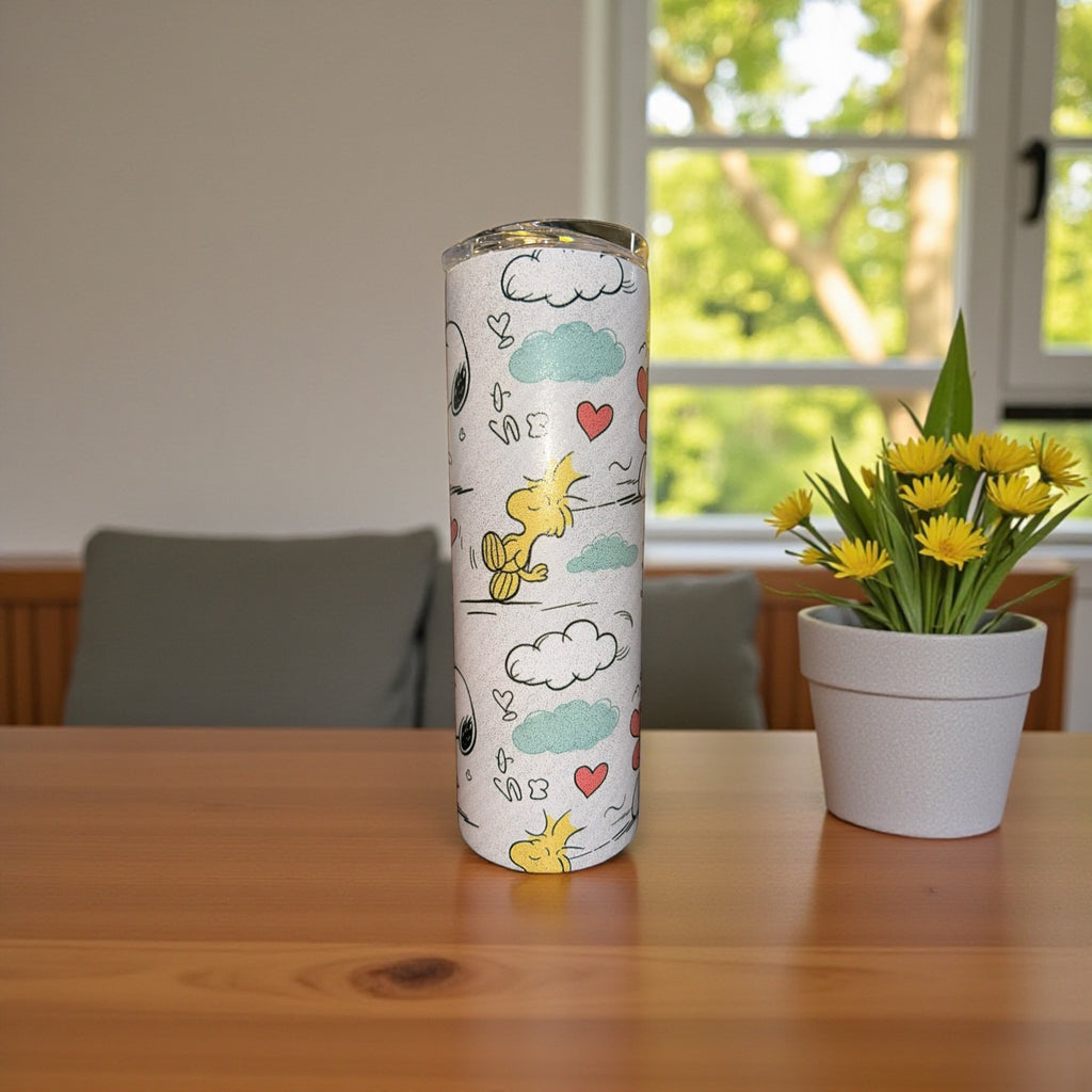 "Snoopy and Woodstock”  tumbler