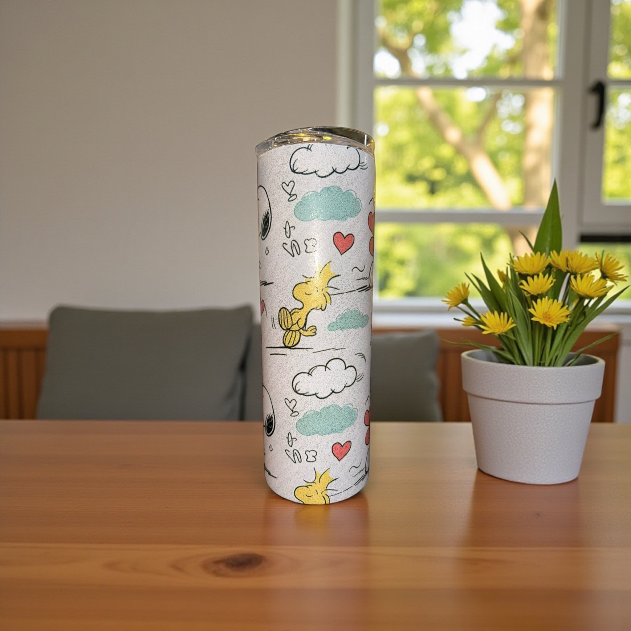 "Snoopy and Woodstock”  tumbler