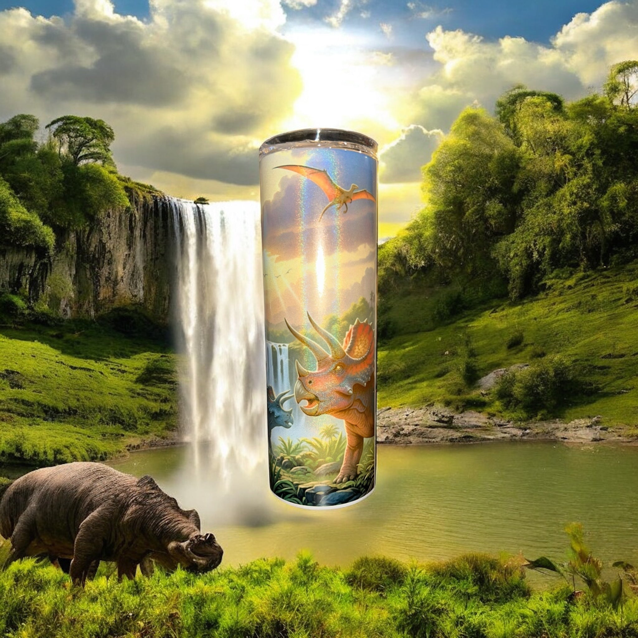 "Dinosaur” tumbler