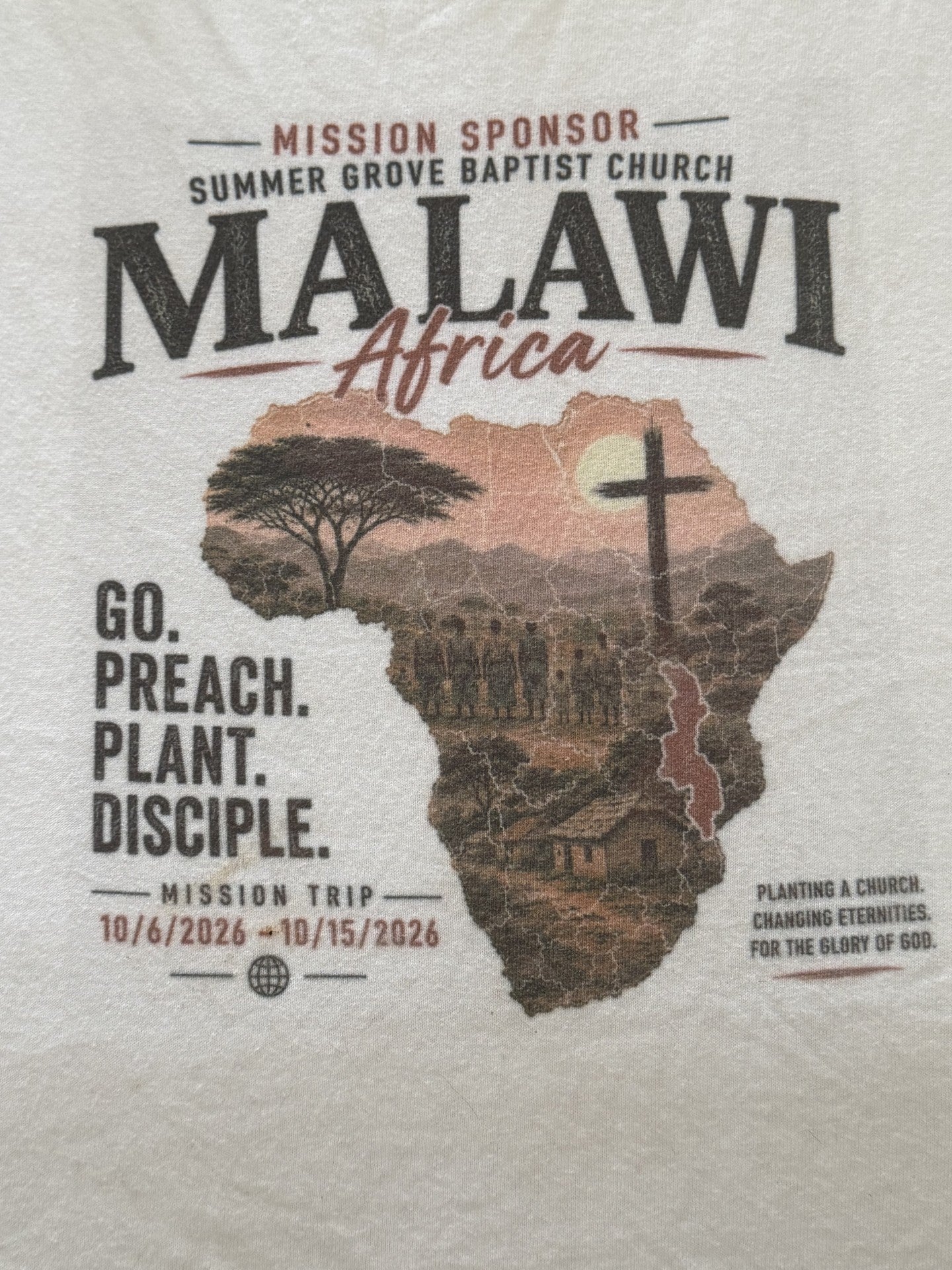 FUNDRAISER EVENT: Kristy Mullins Malawi, Africa Mission T-shirt